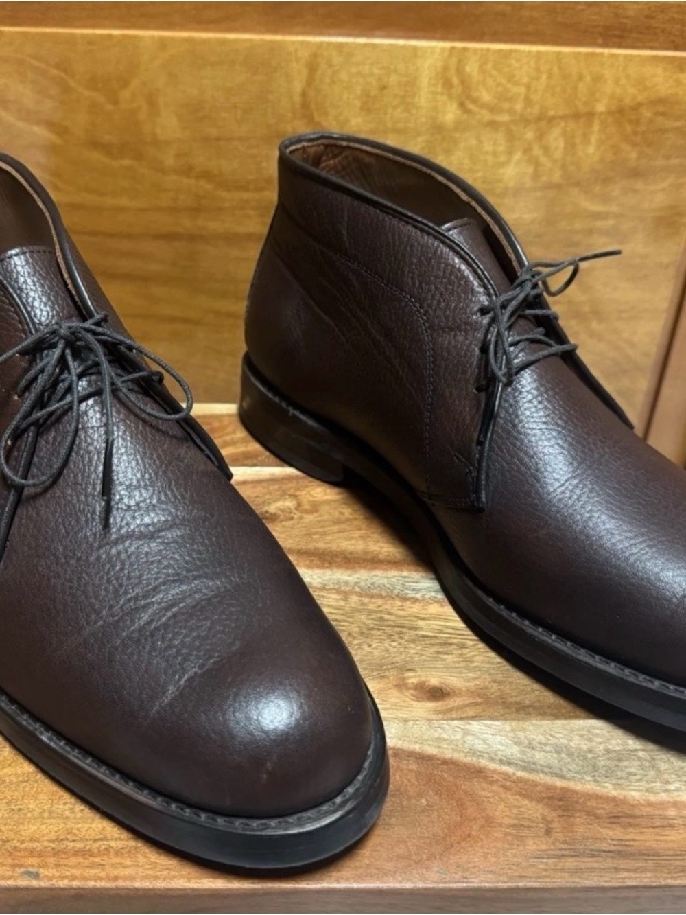 Allen Edmonds Chocolate Brown Leather Chukka Boots, size 10 E - Picture 6 of 12